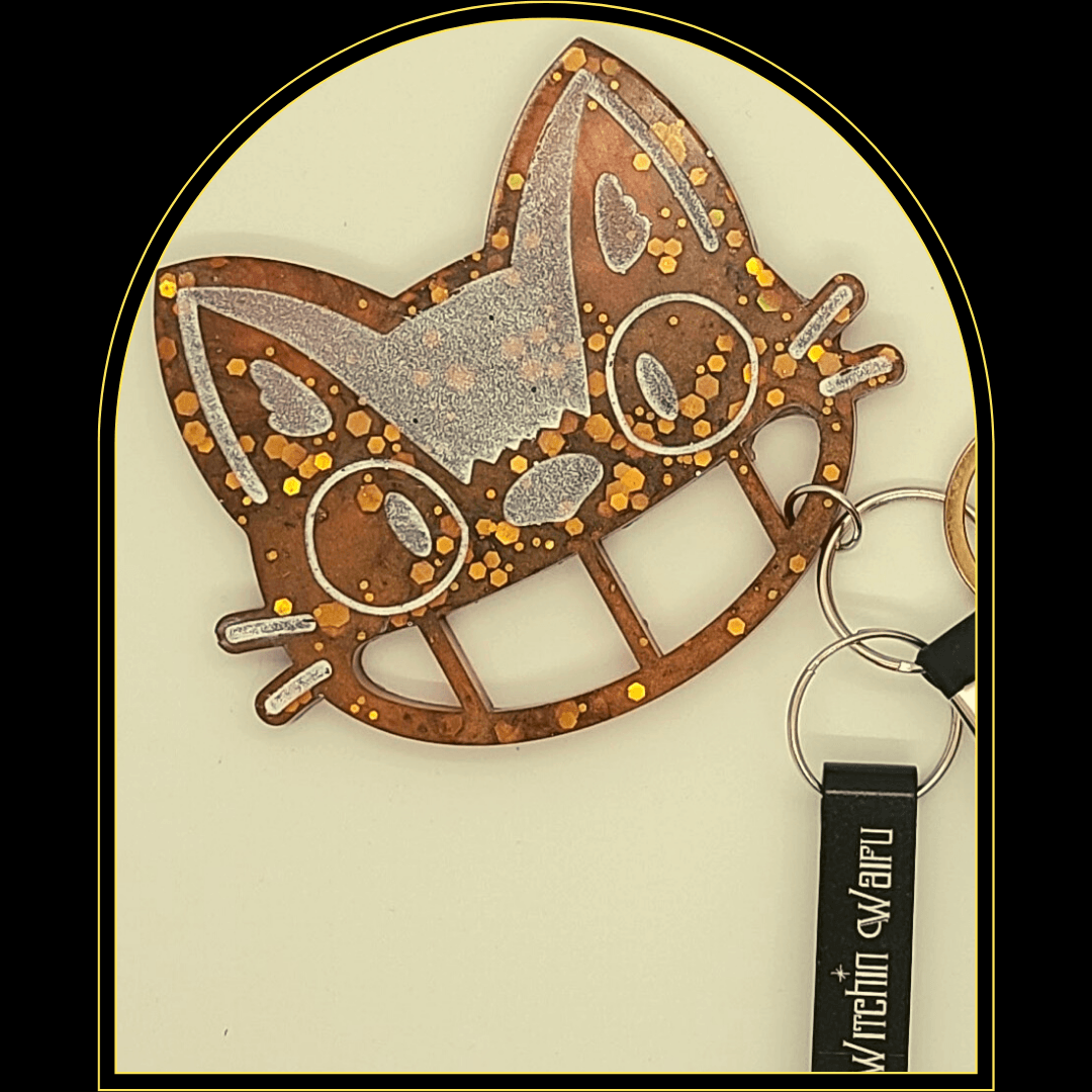 Catbus/Cheshire CatThis is a fully customizable item. Meaning you select the resin colors and puff colors.This item is custom crafted and will be 100% unique to you. The colors below aWitchin Waifu