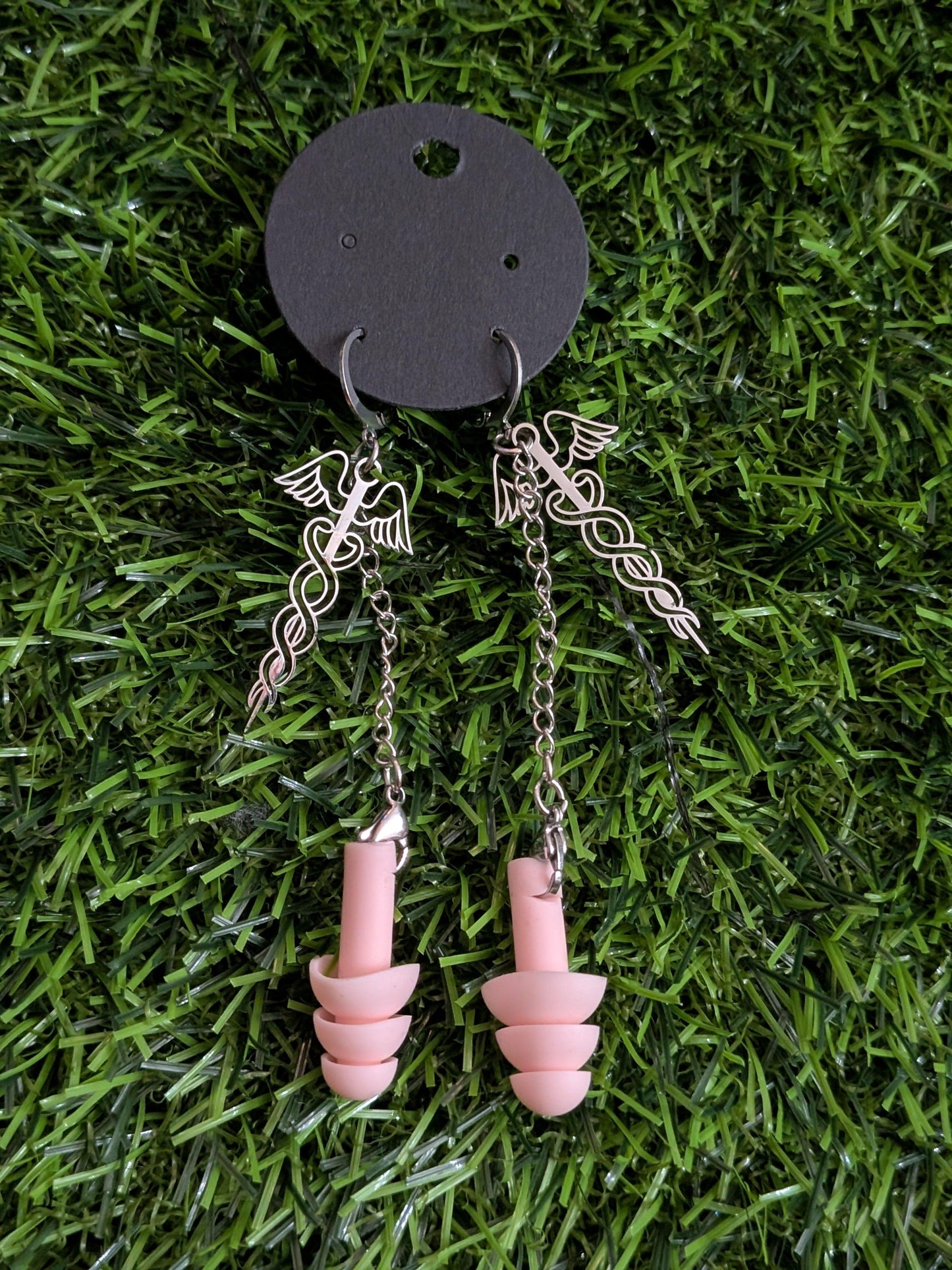 Earplug Steel Clasp Earrings