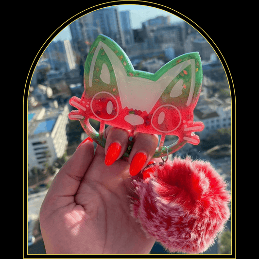 Catbus/Cheshire CatThis is a fully customizable item. Meaning you select the resin colors and puff colors.This item is custom crafted and will be 100% unique to you. The colors below aWitchin Waifu