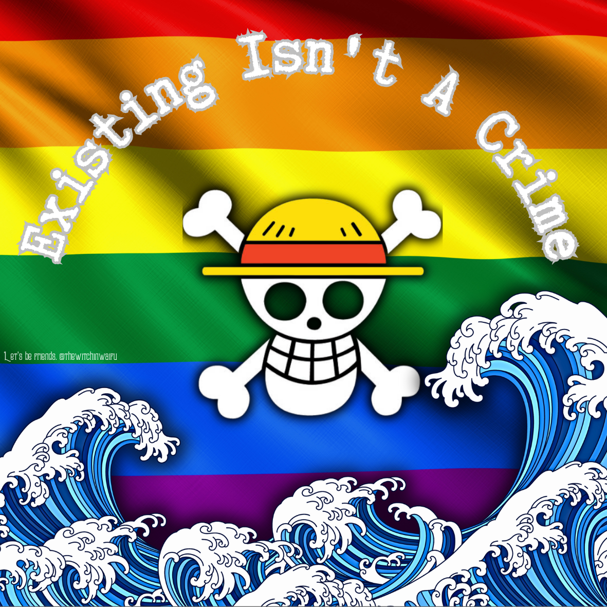 One Piece Pride sticker- Preorder