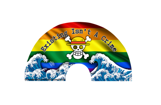 Pirate Pride 13" Silk and Bamboo Fan
