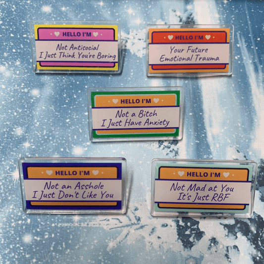 Sarcastic Nametag Pin