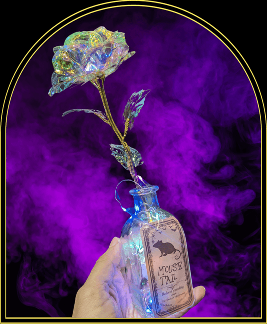 Galaxy rose in Potion Bottle