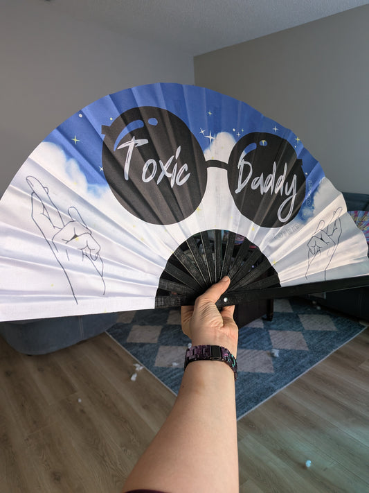 Toxic Daddy JJK 13" Silk and Bamboo Fan