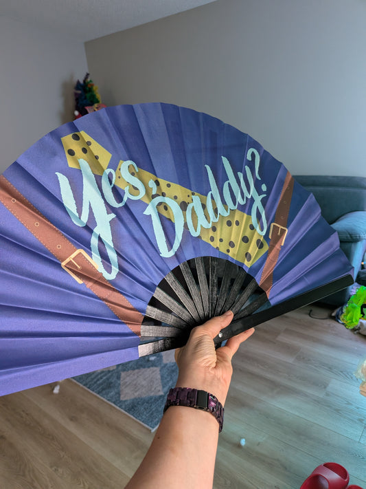 Yes Daddy JJK 13" Silk and Bamboo Fan