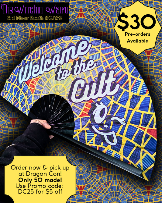 **Pre-order** Cult of the Carpet 13" hand fan