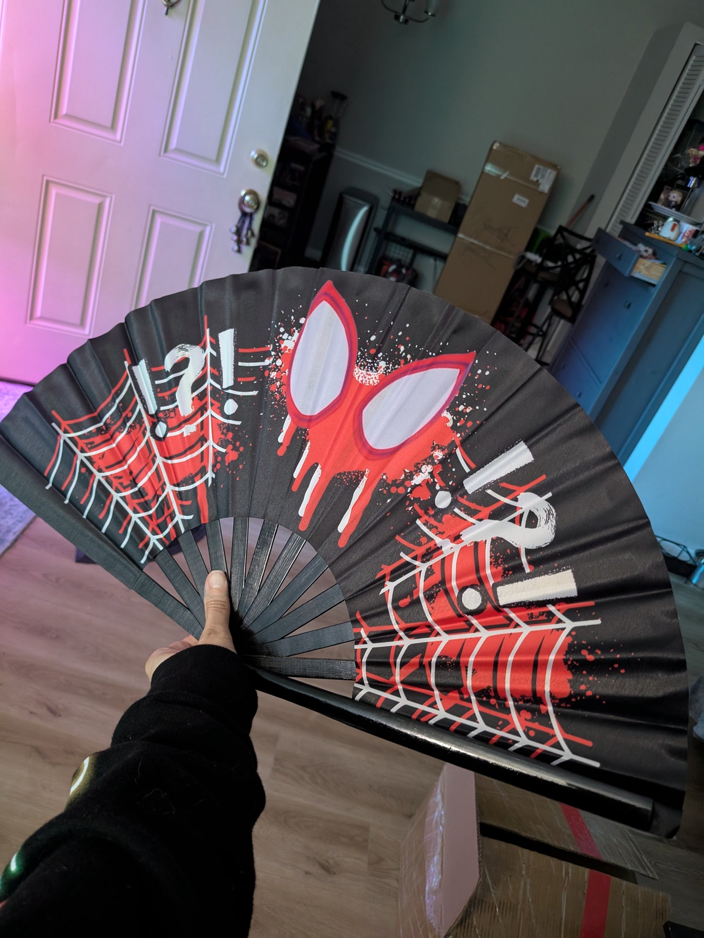 Miles Eyes Spider Man 13" Handfan