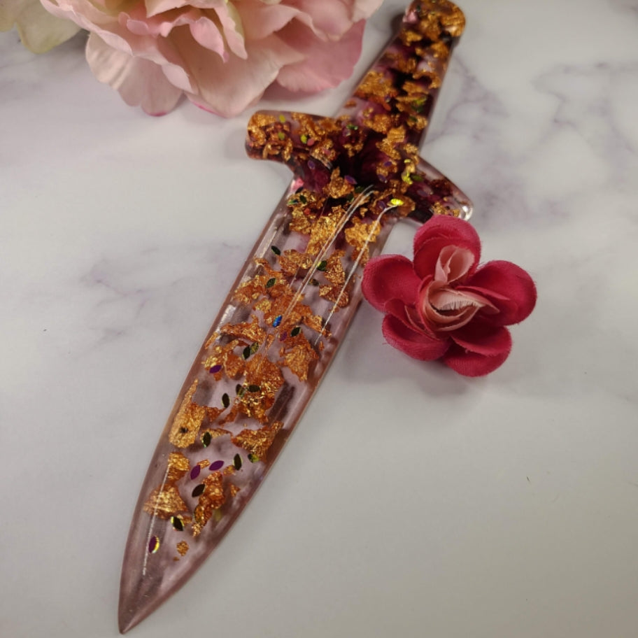 Athame/DaggerSummon the elements with a custom crafted resin ritual athame dagger. Made of food safe resin, each athame is hand crafted utilizing alcohol inks, mica powders, glitWitchin Waifu