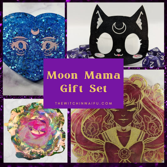 Moon Mama Gift SetIntroducing the Moon Mama Gift Set - a must-have for any Sailor Moon enthusiast! This gift set includes our top-selling Galaxy rose, adorned with delicate petals thaWitchin Waifu